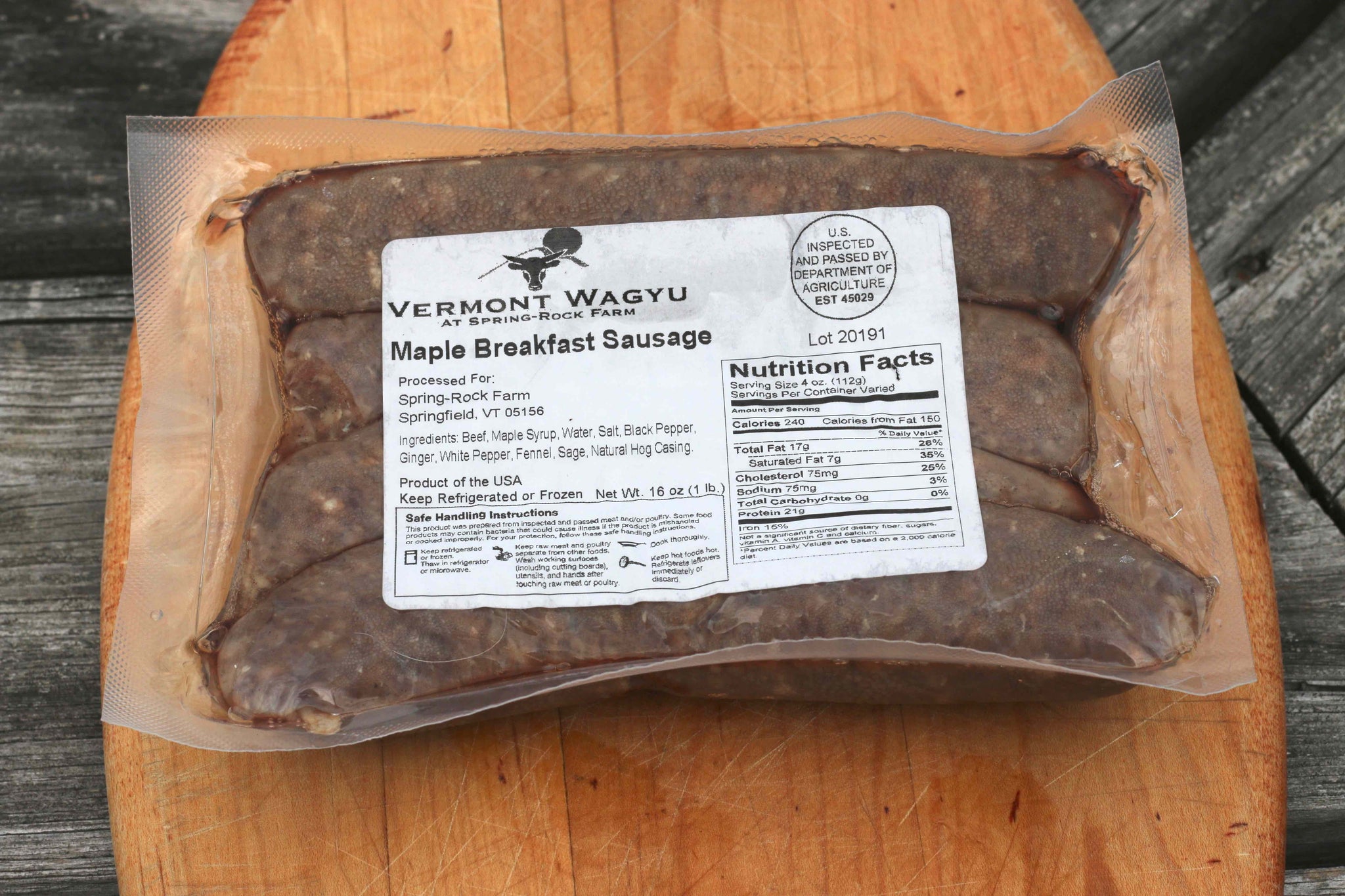 Maple Breakfast Sausage