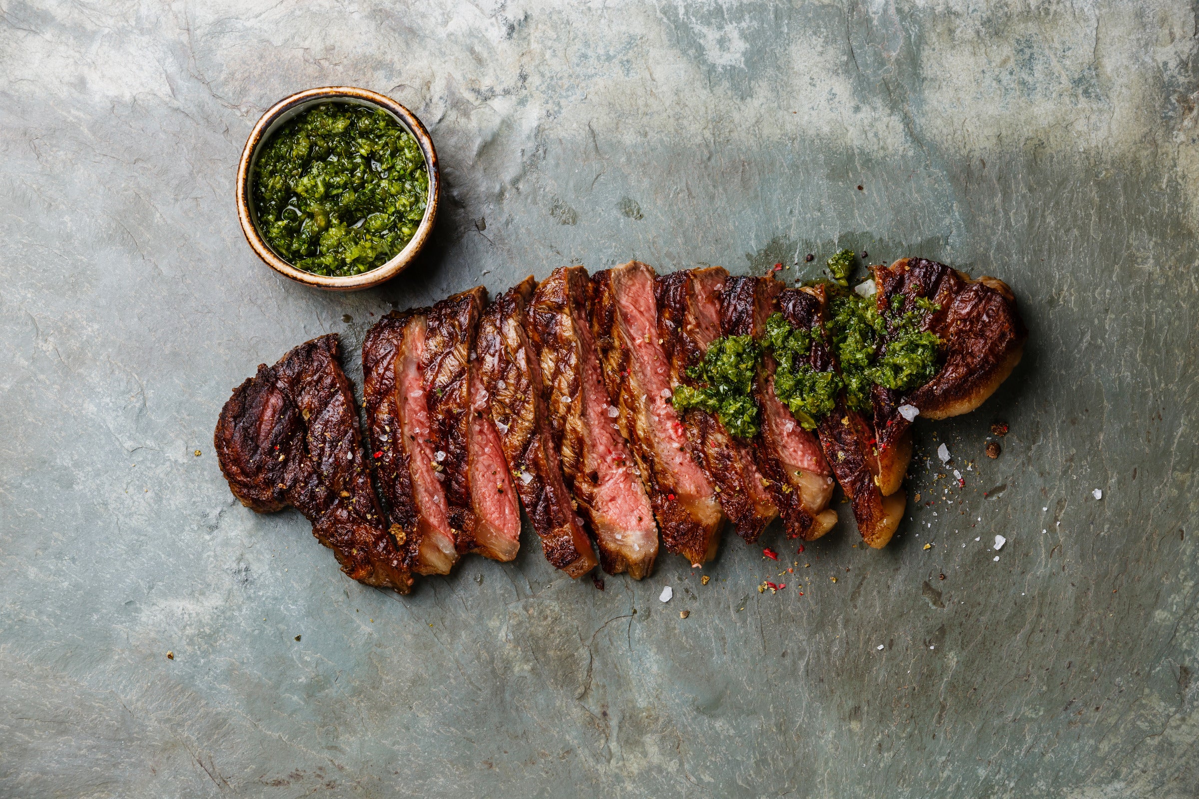 Flat iron steak outlet chimichurri